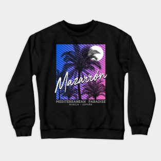 Retro Mazarron Palm Trees Poster V01 Crewneck Sweatshirt